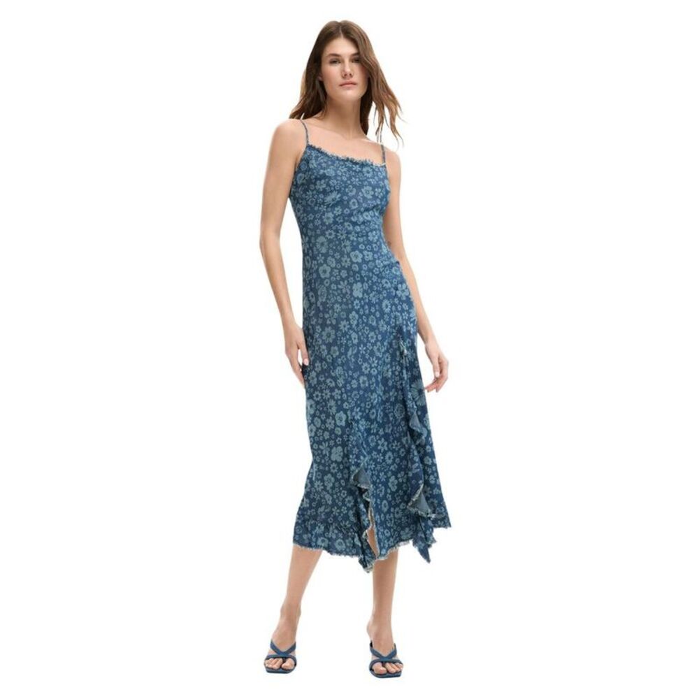 Desigual Blue Lyocell Long Women's Dress